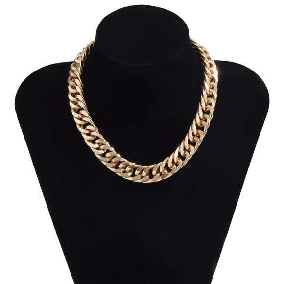 NEW Gold Unisex Cuban Link Chain Necklace - Picture 8 of 8